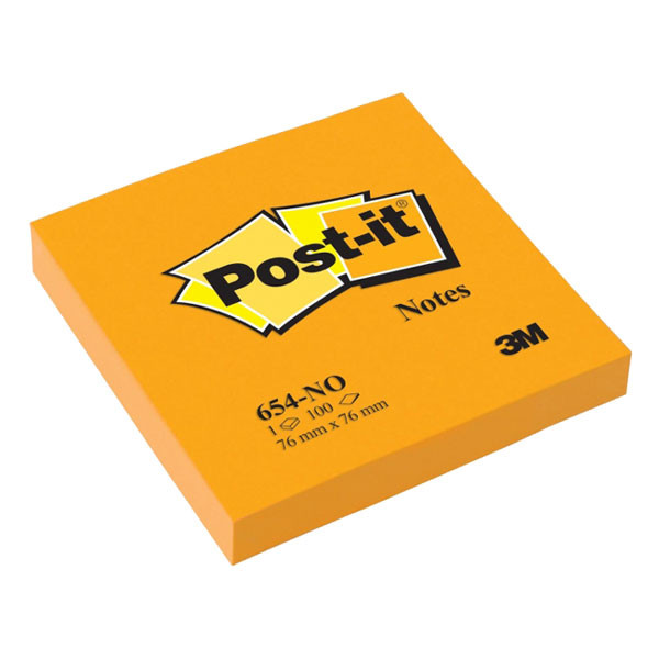 3M Post-it notes neon-oranje 76 x 76 mm 654NORA 201496 - 1