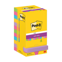 3M Post-it super sticky notes assorti 76 x 76 mm (12 stuks) 654-12SS-UC 201015