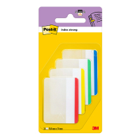 3M Post-it vlakke indextabs strong voor opbergmappen (4 x 6 tabs) 686F-1 201368