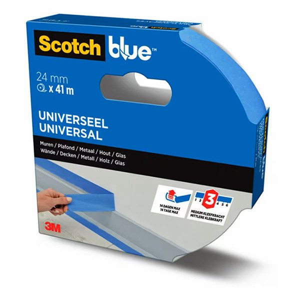 3M ScotchBlue Multi-oppervlak afplaktape 24 mm x 41 m 7100289882 280048 - 1