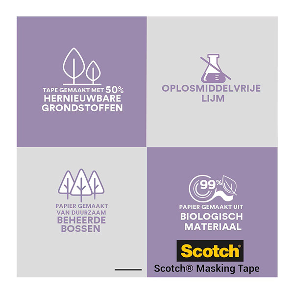 3M ScotchBlue afplaktape voor kwetsbare oppervlakken 36 mm x 41 m (2 rollen) 7100289930 7100326962 280053 - 2