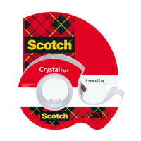 3M Scotch 600 Crystal Clear plakband 19 mm x 15 m + dispenser 201094