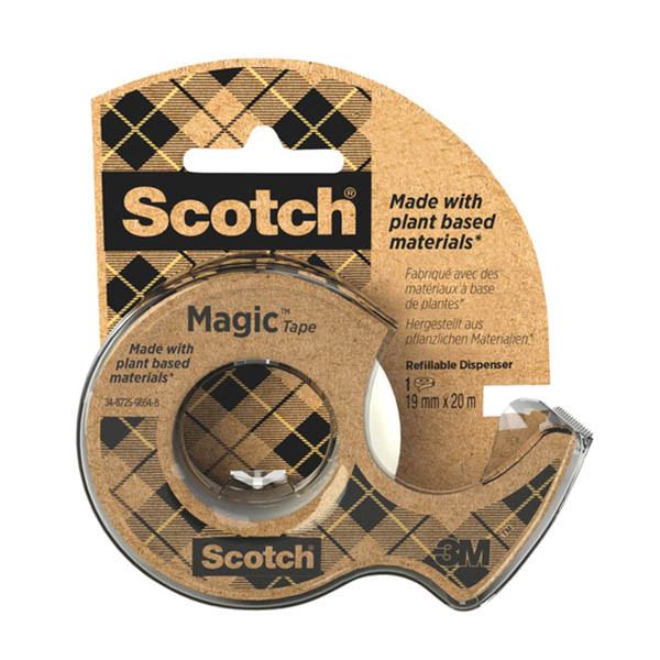 3M Scotch Magic gerecycleerde plakband 19 mm x 20 m + dispenser 201110 - 1