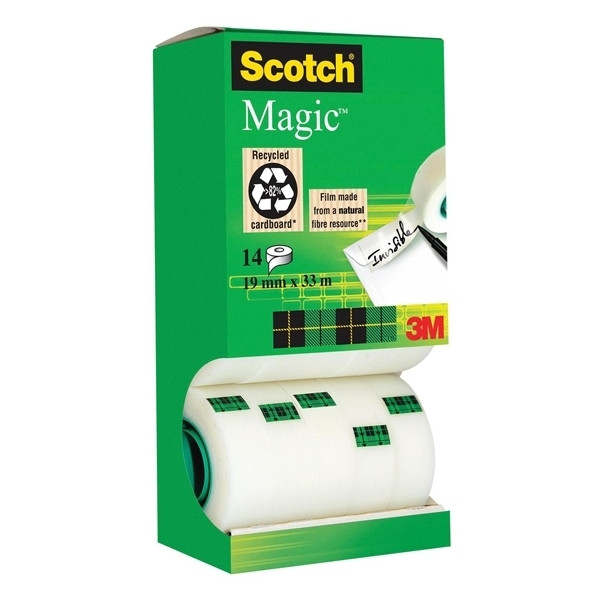 3M Scotch Magic plakband 19 mm x 33 m (14 rollen) 81933VP 201491 - 1