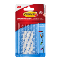 3M command zelfklevende muurklem transparant (20 stuks) 214505