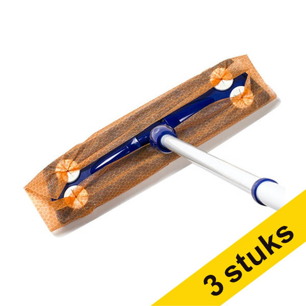 Aanbieding:3x 123schoon vloerdoekjes geïmpregneerd oranje 42 x 25 cm (50 stuks)  SDR07327 - 1