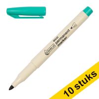 Aanbieding: 10x 123inkt eco permanent marker groen (1 mm rond)  390609