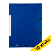Aanbieding: 10x 123inkt elastomap karton blauw A4