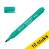 Aanbieding: 10x 123inkt flipchart marker groen (1 - 3 mm rond)
