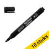 Aanbieding: 10x 123inkt flipchart marker zwart (1 - 3 mm rond)