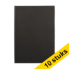 Aanbieding: 10x 123inkt gebonden boek A5 gelinieerd 80 vel zwart 301413 - 1