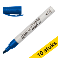 Aanbieding: 10x 123inkt glanslakmarker blauw (1 - 3 mm rond)