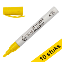 Aanbieding: 10x 123inkt glanslakmarker geel (1 - 3 mm rond)  300860