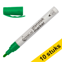 Aanbieding: 10x 123inkt glanslakmarker groen (1 - 3 mm rond)