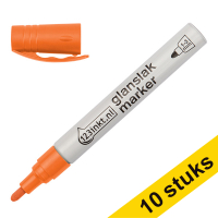Aanbieding: 10x 123inkt glanslakmarker oranje (1 - 3 mm rond)  300861