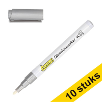 Aanbieding: 10x 123inkt glanslakmarker zilver (1 - 2 mm rond) 303324