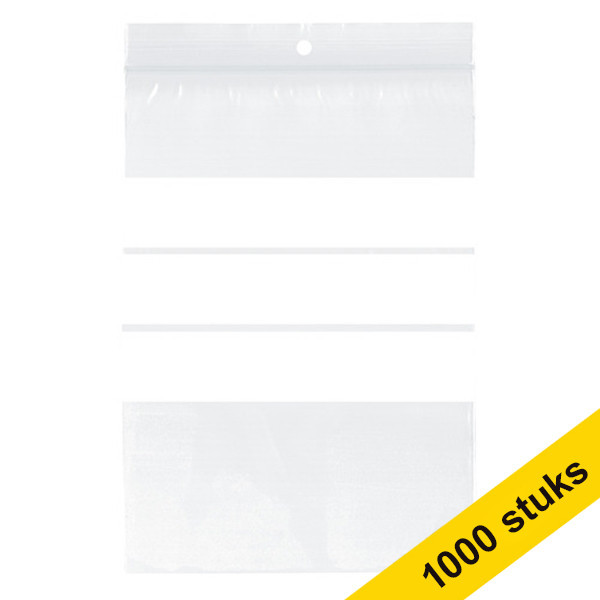 Aanbieding: 10x 123inkt gripzak met schrijfvlak 100 mm x 150 mm (100 stuks)  300765 - 1