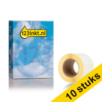Aanbieding: 10x 123inkt huismerk vervangt Brother BDE-1J026051-060 voorgestanste labels 51 mm x 26 mm