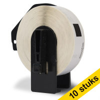 Aanbieding: 10x 123inkt huismerk vervangt Brother DK-11204 multifunctioneel label 653062