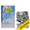 Aanbieding: 10x 123inkt huismerk vervangt Brother TZe-241 tape zwart op wit 18 mm