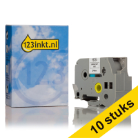 Aanbieding: 10x 123inkt huismerk vervangt Brother TZe-251 tape zwart op wit 24 mm
