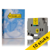 Aanbieding: 10x 123inkt huismerk vervangt Brother TZe-631 tape zwart op geel 12 mm