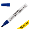 Aanbieding: 10x 123inkt industriële permanent marker blauw (1,5 - 3 mm rond)  301162