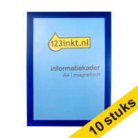 Aanbieding: 10x 123inkt informatiekader A4 magnetisch blauw