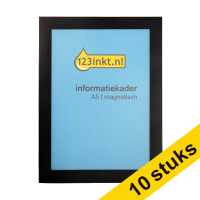 Aanbieding: 10x 123inkt informatiekader A5 magnetisch zwart