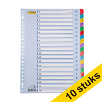 Aanbieding: 10x 123inkt kartonnen tabbladen A4 met 20 tabs (23-gaats) 301713