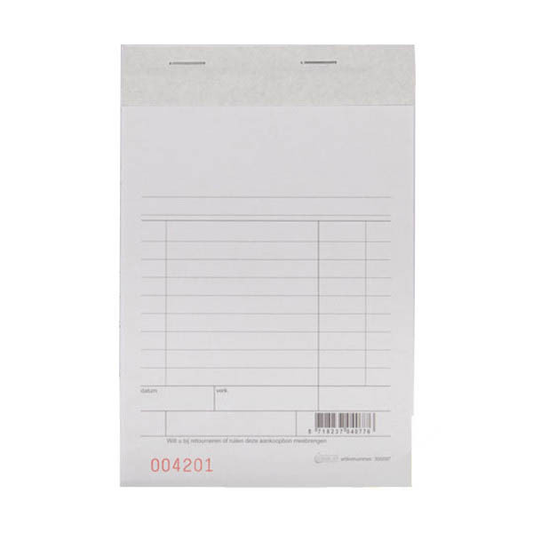 Aanbieding: 10x 123inkt kassablok wit met carbon (2 x 50 vel) 301350 - 2