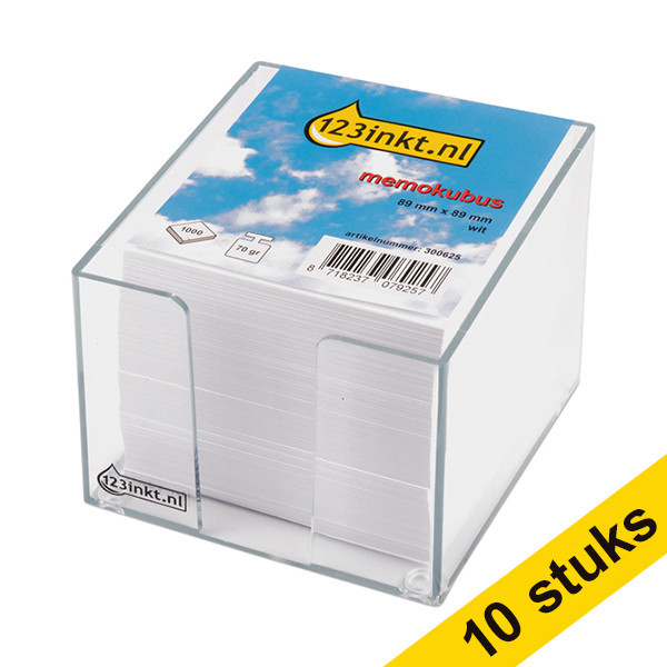 Aanbieding: 10x 123inkt memokubus + vulling (1000 vel)  301375 - 1