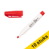 Aanbieding: 10x 123inkt mini whiteboard marker rood (1 mm rond)
