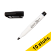 Aanbieding: 10x 123inkt mini whiteboard marker zwart (1 mm rond)