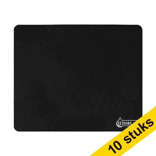 Aanbieding: 10x 123inkt muismat zwart  301329 - 1