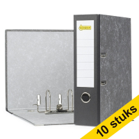 Aanbieding: 10x 123inkt ordner A4 karton zwart gewolkt 80 mm  300274