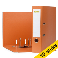Aanbieding: 10x 123inkt ordner A4 plastic oranje 80 mm