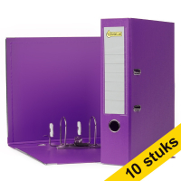 Aanbieding: 10x 123inkt ordner A4 plastic paars 80 mm