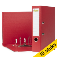 Aanbieding: 10x 123inkt ordner A4 plastic rood 80 mm