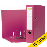 Aanbieding: 10x 123inkt ordner A4 plastic roze 80 mm