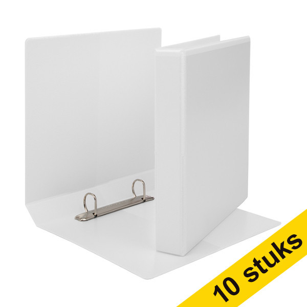 Aanbieding: 10x 123inkt panorama ringband A5 met 2 D-ringen 20 mm wit FSC® Mix 70%  301183 - 1