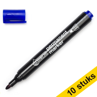 Aanbieding: 10x 123inkt permanent marker blauw (1 - 3 mm rond)