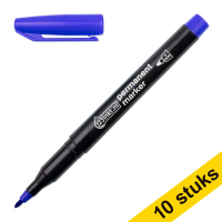 Aanbieding: 10x 123inkt permanent marker blauw (1 mm rond)