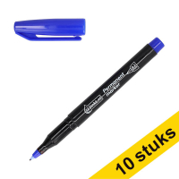 Aanbieding: 10x 123inkt permanent marker blauw super fine (0,7 mm rond) 303301