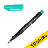 Aanbieding: 10x 123inkt permanent marker groen (1 mm rond) 303302 - 1