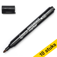Aanbieding: 10x 123inkt permanent marker zwart (1 - 3 mm rond)