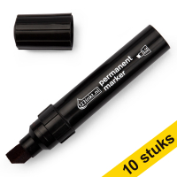 Aanbieding: 10x 123inkt permanent marker zwart (5 - 14 mm beitel)  300868