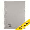 Aanbieding: 10x 123inkt plastic indexen A4 grijs met 10 tabs (23-gaats)