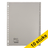 Aanbieding: 10x 123inkt plastic indexen A4 grijs met 31 tabs (23-gaats)