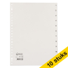 Aanbieding: 10x 123inkt plastic indexen A4 wit met 12 tabs 1-12 (23-gaats)